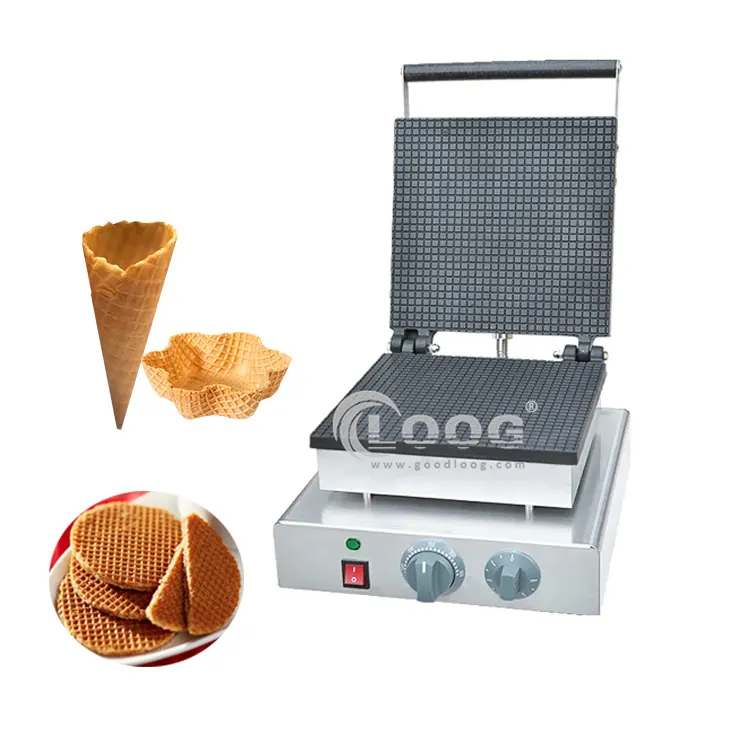 Máquina para hacer conos de gofres de grado comercial, máquina para hacer conos de helado, precio de fábrica