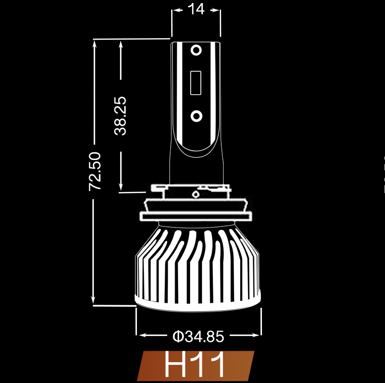 T5C H8/H9/H11 6000K