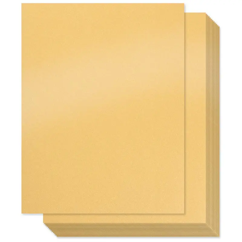 Fournitures d'artisanat en papier 8.5x11 pouces Papier métallique doré pour la fabrication de fleurs Invitation