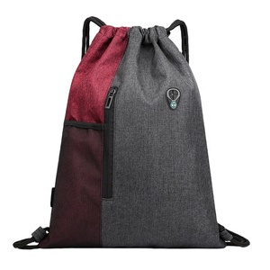 Custom Logo <strong>Nylon</strong> Draw <strong>String</strong> Bag Backpack Recycled Waterproof Polyester Drawstring Bag - Product Image 1