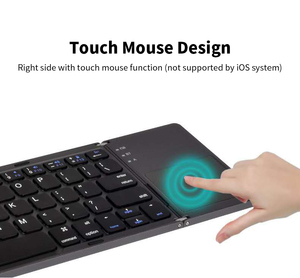 Muti <strong>Functional</strong> Triple Fold Rechargeable Bluetooth Wireless <strong>Keyboard</strong> With Touch Pad Used for Mobile Phone <strong>Computer</strong> Notebook