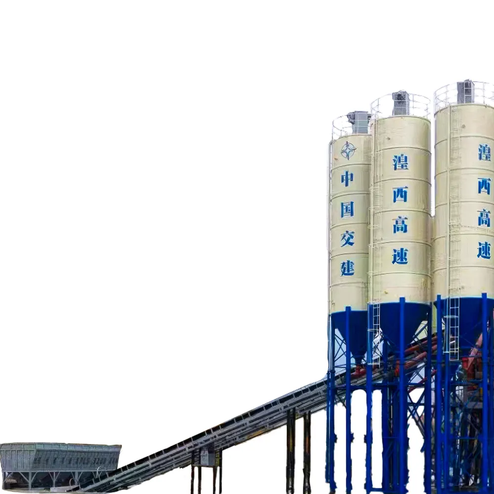 Penjualan terlaris sabuk besar Medium produksi tinggi mesin pencampur beton konveyor HZS 90/180/240 Batching otomatis sepenuhnya