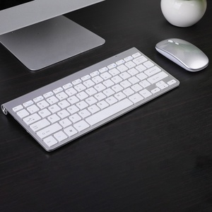 Mini juego de teclado y mouse inalámbrico recargable con receptor USB a prueba de agua 2,4 GHz para computadora portátil PC - Product Image 1