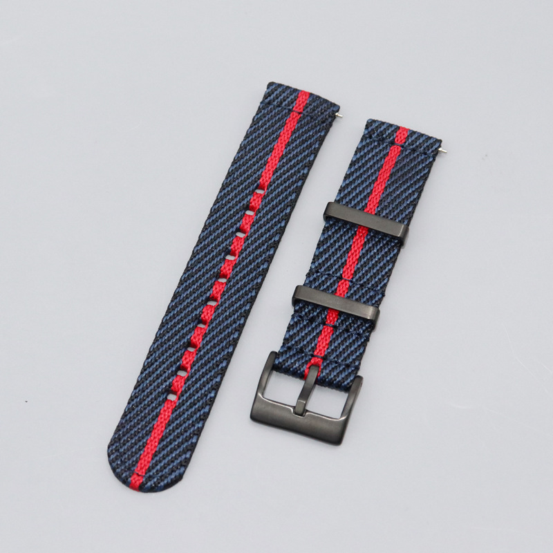 boucle bleu marine et rouge-noir