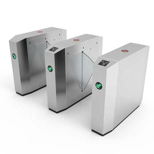 Veranstaltungs ort SUS304 Bidirektion ale Fußgänger klappe Barrier Gate Drehkreuz Acryl flügel Biometrie Zugangs kontrolle für Menschen menge - Product Image 4