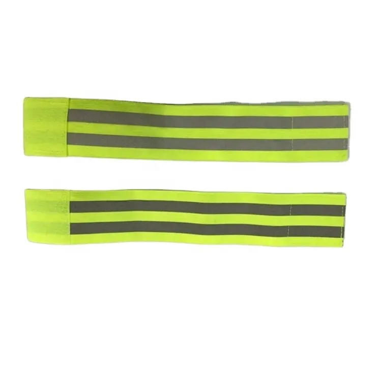 Reflective Elastic Armband/Ankle Band with High Visible Reflex Tape Reflective Safety Belt Breathable Polyester for Outdoor