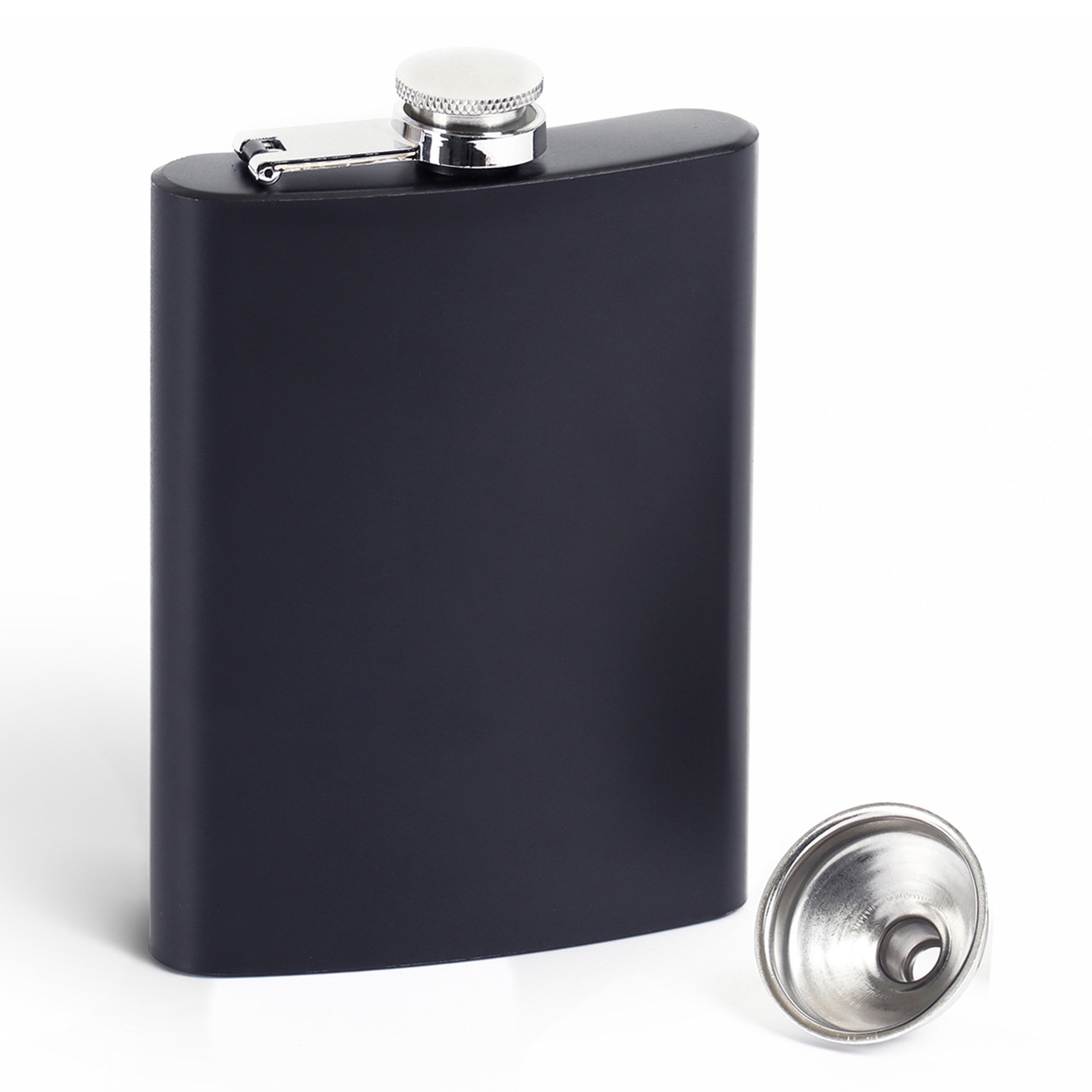 304 Stainless Steel - 4 ounces (8 oz) Black Funnel
