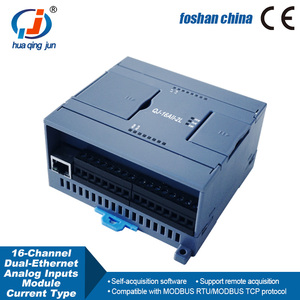Módulo de entrada analógica Huaqingjun de 16 canales Dual Ethernets 0-20mA Modbus RTU Modbus TCP compatible con la placa AI del servidor en la nube para PLC HMI