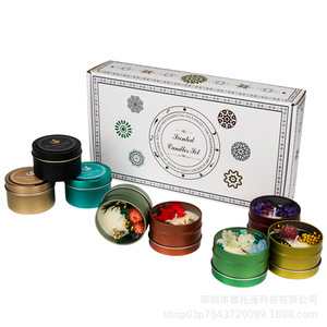 Luxury Custom Logo Ceramic Jar Natural Plant <strong>Oil</strong> Pure Wood Core Aromatherapy Candle Soy Wax Scented Candle With Gift Box - Product Image 6