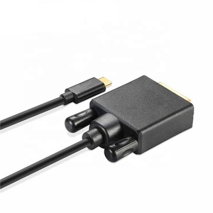 USB 3.1 C型DVI RCA适配器电缆4k分辨率音频/视频监视器电缆6英尺黑色聚氯乙烯护套氧气功能3m长 - Product Image 4