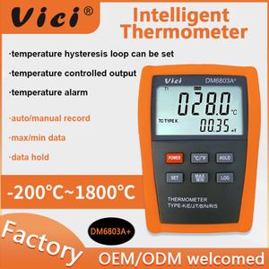 DM6803A + 4 1/2 Pirómetro inteligente digital de doble pantalla con prueba de control de salida de temperatura de memoria de registro - Product Image 2