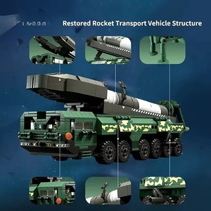 Ept quân đội tàu sân bay tên lửa xây dựng khối xe tên lửa khởi động xe tải khối Bộ dụng cụ xây dựng đồ chơi cho bé trai - Product Image 3