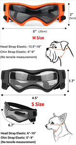 小型犬用犬用ゴーグルUVサングラス防風ソフトフレーム小型/中型犬用調節可能ストラップ子犬