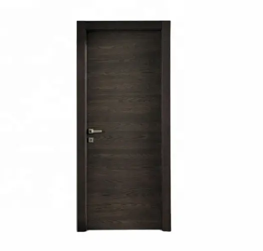 Portas de madeira PVC impermeáveis para conjuntos de portas giratórias interiores de casas, novo design mais recente