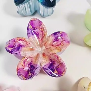 Hawaii Plumeria Flower Claw Clip Nonslip Hoa Tóc Claw Clip Cho Dày Mỏng Tóc Dễ Thương Lớn Hoa Tóc Claw Clip Cho Phụ Nữ - Product Image 3