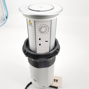 WIFI <strong>Remote</strong> Control Wireless Charging EU/US/<strong>AU</strong>/UK/<strong>AU</strong> Power Outlet Waterproof Pop up Tower Socket Table Smart Home with Speaker - Product Image 1