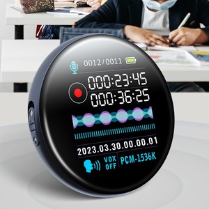 Registratore digitale ad attivazione vocale con schermo per visualizzare la riproduzione-1000 ore USB-C dispositivo di registrazione del suono a portata di mano per le lezioni - Product Image 1
