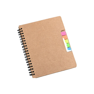Bloc de notas Kraft con logotipo personalizado con bolígrafo, notas adhesivas, cuaderno Eco Kraft, blocs de notas impresos personalizados con bolígrafo - Product Image 6