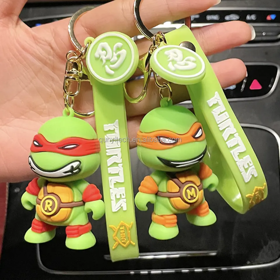 Regalo per il giorno dei bambini adolescente MYTANT NINJA TURTLE Cartoon portachiavi carino auto portachiavi ciondolo bambini adulti 3d Cartoon PVC portachiavi