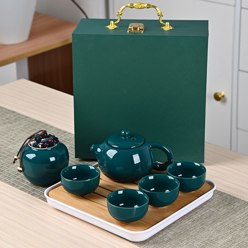 Green-With tea tray