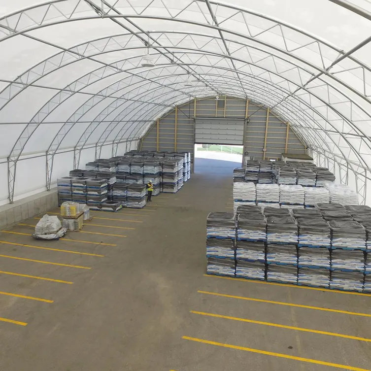 Guter Verkauf Mobile Tent Warehouse Metall Hoop Barn Gebäude Pvc 0,55 Kn Wind Schnee Laden Hot Dip Truss