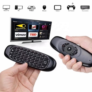 Mini teclado Air Mouse inalámbrico recargable C120 de 2,4 GHz Control remoto retroiluminado Universal para teclados de juegos de TV de ordenador