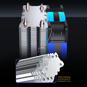 Lovinglcool 2heatpipe CPU Cooler argb PWM Led RGB 12V tương thích Intel cho máy tính chơi Game trường hợp tản nhiệt không khí tản nhiệt - Product Image 6