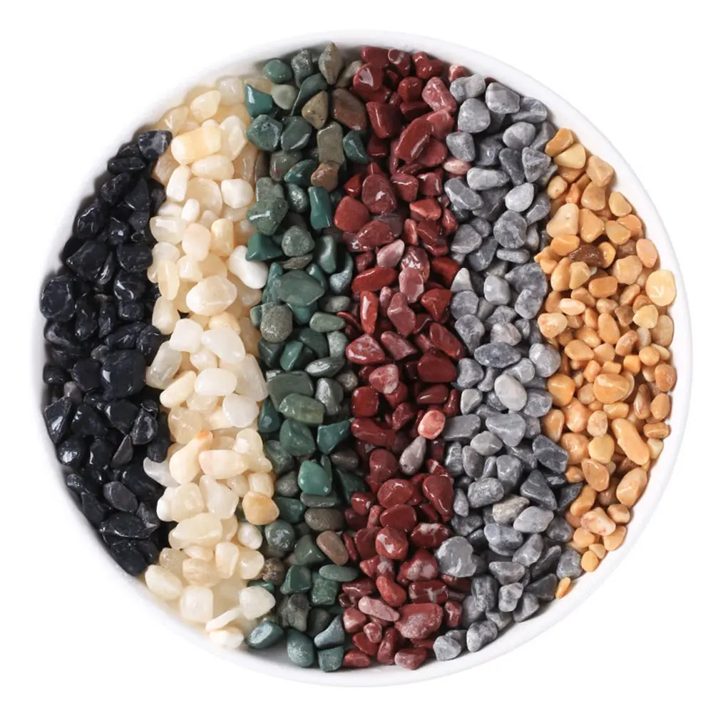 Fragments de pierre colorée de haute qualité bon marché en gros, galets décoratifs, matériaux de pavage de gravier de liaison de résine naturelle