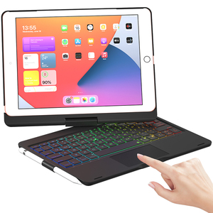 Funda para teclado para iPad 10,2 de 2021 pulgadas 9, 8 y 7. ª generación, Air 3, Pro 10,5 en retroiluminación de 7 colores, portalápices giratorio - Product Image 1