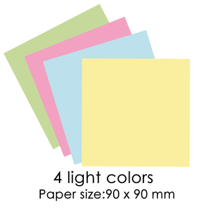 Foska, venta al por mayor, adhesivo de notas adhesivas personalizado, bloque de notas de papel de 4 colores, almohadillas de papel coloridas para escribir, papelería - Product Image 3