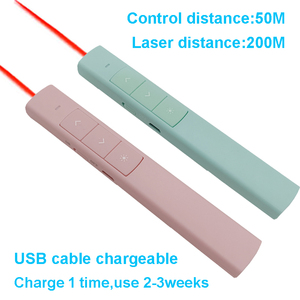 2,4 GHz Präsentation Remote Laser Pointer Presenter Drahtloser wiederauf ladbarer Laser Pen Pointer USB Control Clicker für PowerPoint - Product Image 3
