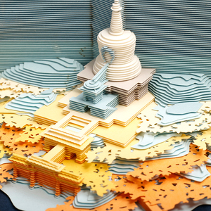 工厂3D便签记事本定制便签立方体记事本建筑风格文具学校办公文具 - Product Image 3