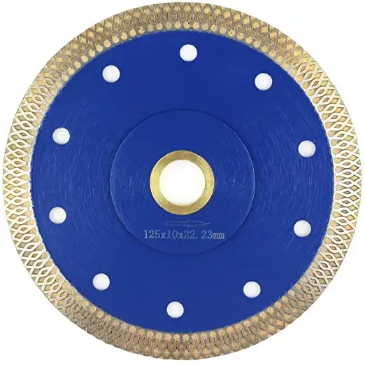 Lâmina de diamante para corte de pedra, disco de mármore ultrafino de malha de 125 mm, lâmina de serra de diamante para corte de azulejos