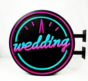 ウェディングサイン ノスタルジアと現代性の融合 ウェディングネオンボックス LEDライトボックス 店舗用 LEDレターサイン 3Dロゴ ウェディングサイン - Product Image 1