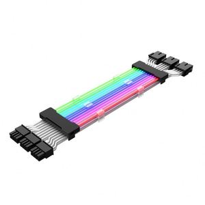 PC Case PSU Extension RGB Cable ATX <strong>24Pin</strong> PCI-E GPU 2X8Pin Neon Color Line ARGB Streamer Transfer <strong>Adapter</strong> M/B 5V 3Pin SYNC - Product Image 3