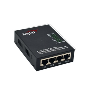 Hochwertiger 4-Port-10/100-Mbit/s-Ethernet-Glasfaser konverter mit SC Optical Port Plug & Play-Daten übertragungs verlängerung - Product Image 3