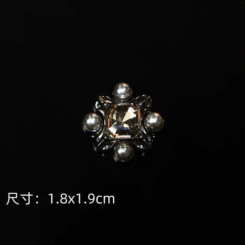 Bouton diamant perle (b0095-2)