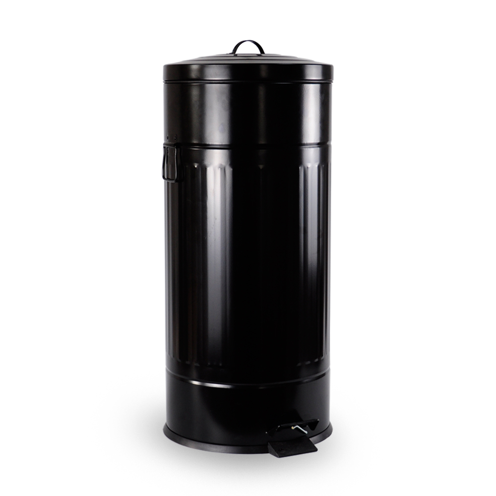 Hot Sales Bathroom Roman Cover Trash Can Stainless Steel Soft Close Pedal Waste Bins Embossed Design Bathroom Trash Bins