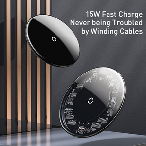 Baseus için basit kablosuz şarj siyah Apple iPhone Android cep telefonu için uygulanabilir evrensel 10W hızlı şarj standı - Product Image 2