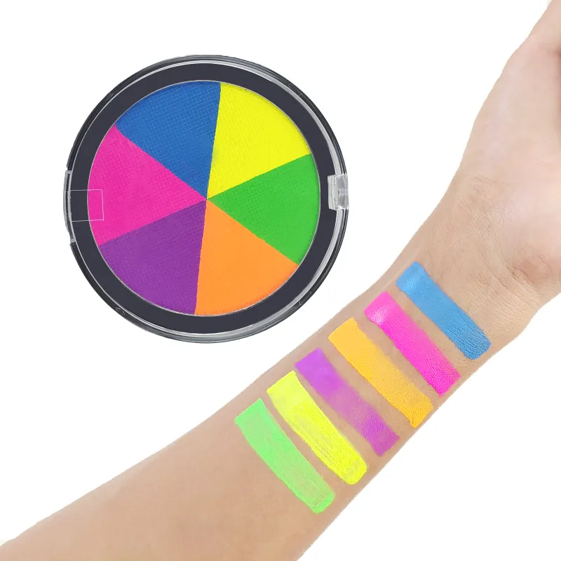 Juego de números de 6 colores para niños, rotulador Gouache con arañazos personalizado para pintura facial profesional