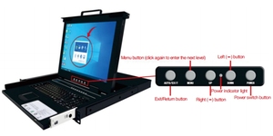 机架式4K 30Hz HDMI KVM切换器发光二极管KVM控制台16端口键盘鼠标开关盒 - Product Image 3