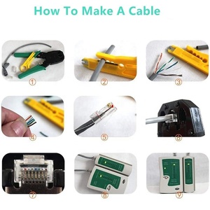 Kit di strumenti di manutenzione per la riparazione di cavi di rete 11 in 1 Kit di crimpatura per cavi Ethernet portatile con uno strumento di crimpatura Ethernet - Product Image 3