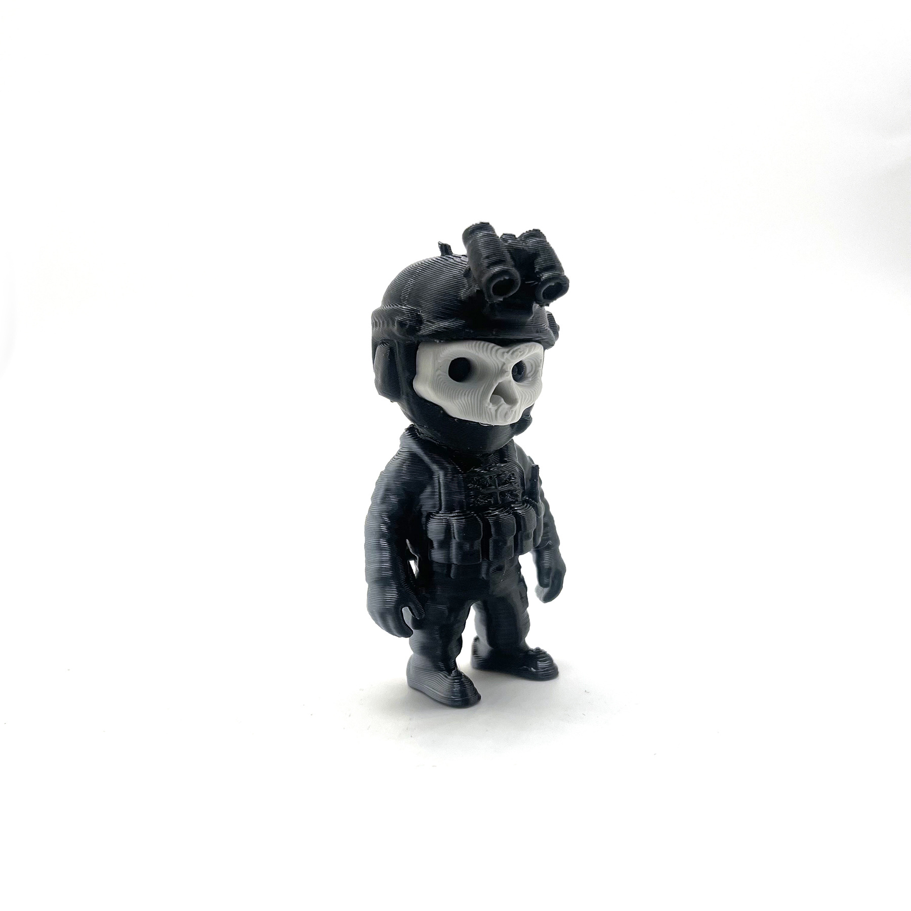 porte-clés soldat noir et argent