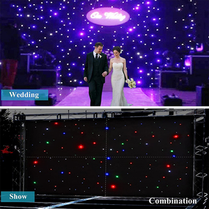 Backdrop Cloth Light Led Star Lights Curtain Shiny Black Velvet Backdrop Lights <strong>2in1</strong> <strong>Remote</strong> Controller - Product Image 4