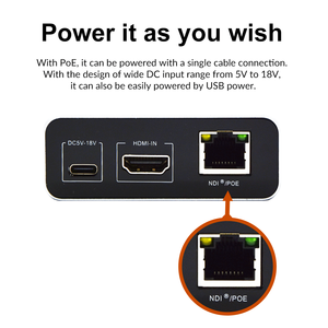 Bulit-in Tally HDMI NDI Encoder <strong>Decoder</strong> HD 1080P FULL NDI HDMI Encoder with PTZ Control/POE