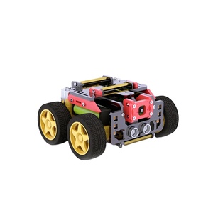 Kit per auto Smart Robot WiFi AWR 4WD per 4/3 Raspberry Pi modello B/B/2B, Kit Robot fai da te per bambini e adulti, tracciamento Target OpenCV - Product Image 1