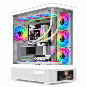 SAMA Vidrio Curvo mejor torre media ATX CPU Gaming PC de escritorio chasis de ordenador con pantalla LCD - Product Image 2
