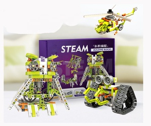 2025 nuevo juguete educativo STEM creativo DIY programación de doble motor bloques de construcción eléctricos bloques de construcción de montaje mecánico