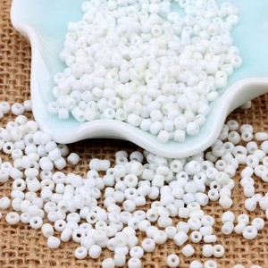 白色水晶玻璃种子珠，用于珠宝制作盒子立方体图案中的松散珠子，可定制DIY珠子套装 - Product Image 2