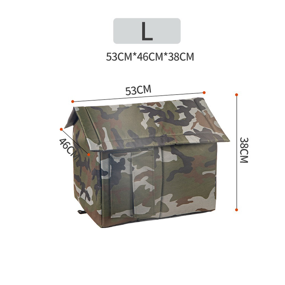 Camouflage stray cat den L